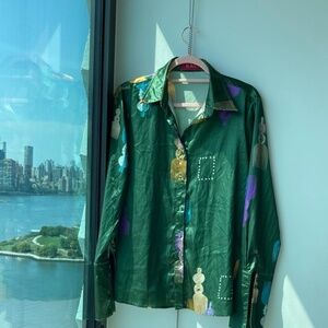 Stylish Green Printed Shirt by Kai Collective